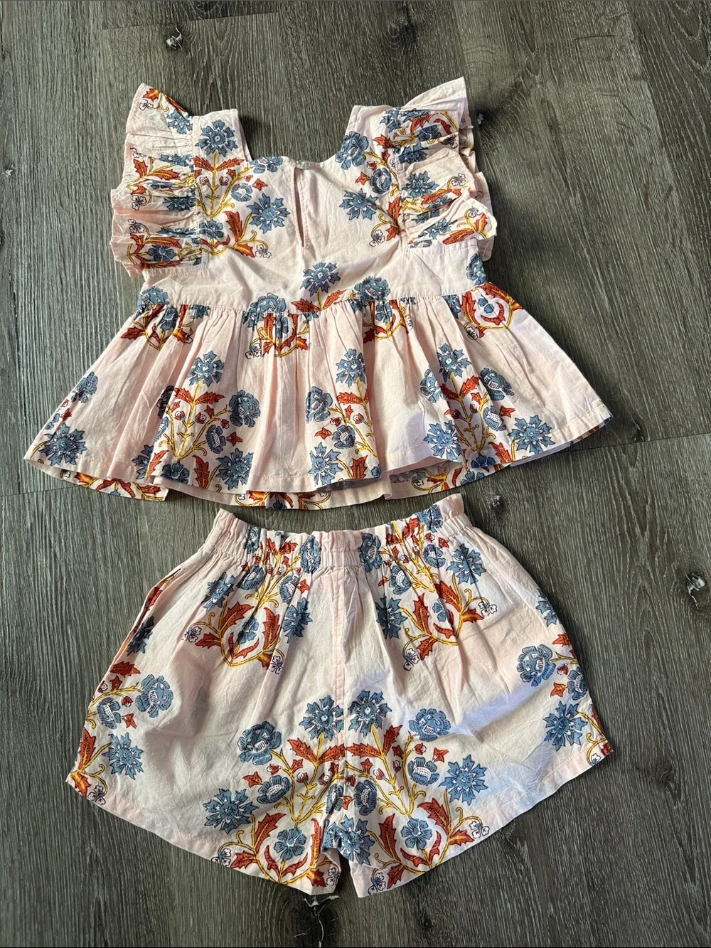 Pink Chicken Girls Elise Floral Shorts Set, size 6Y